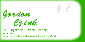 gordon czink business card
